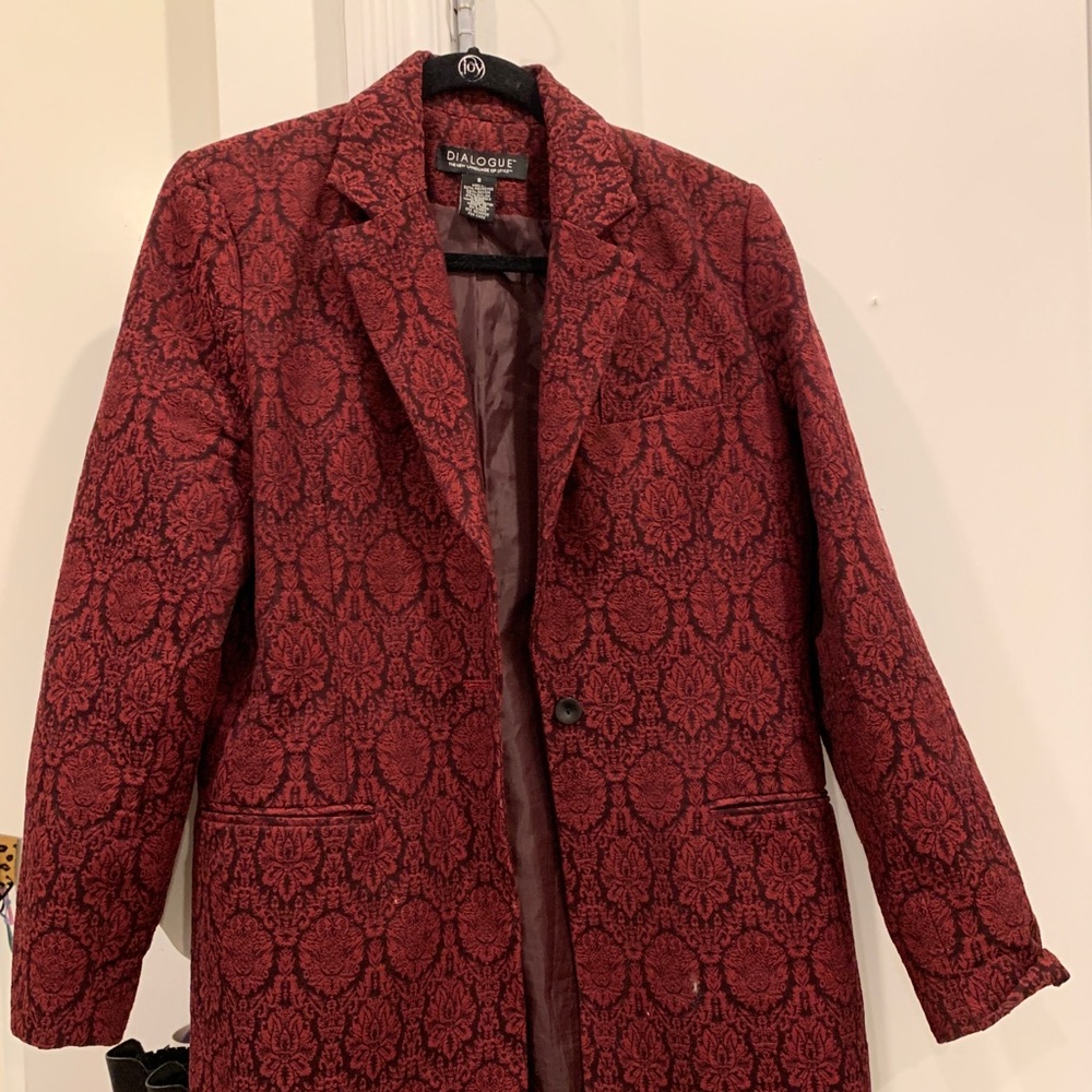 Beautiful Jacquard Marroon Coat